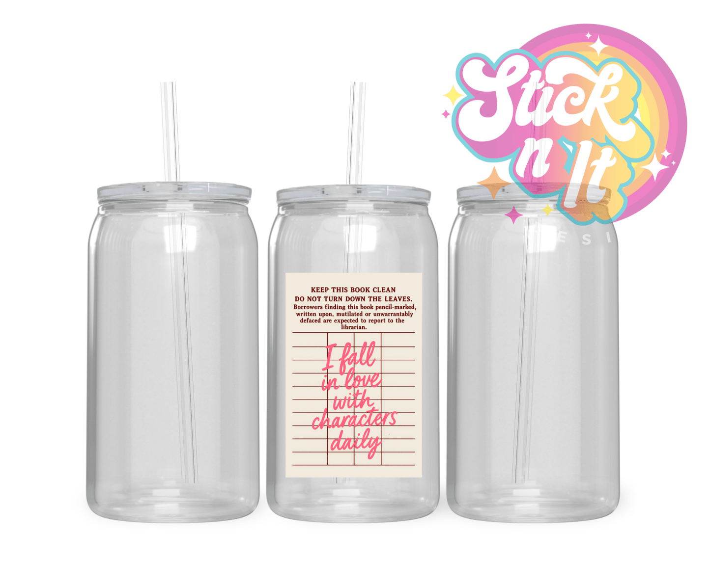 LIBRARY CARD CUPS - Stick N It