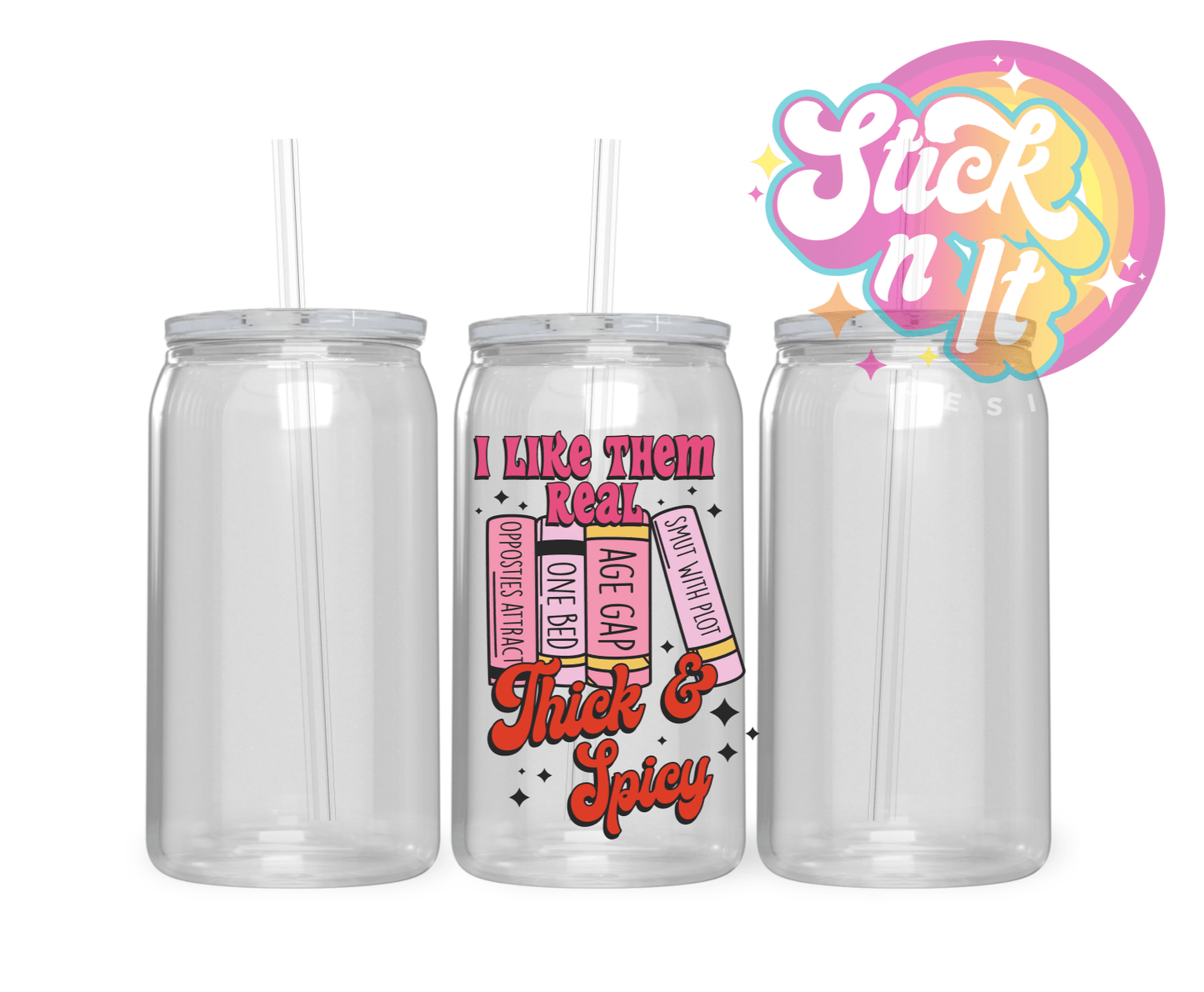 SPICY BOOKISH ACRYLIC CUPS | BOOK LOVER - Stick N It