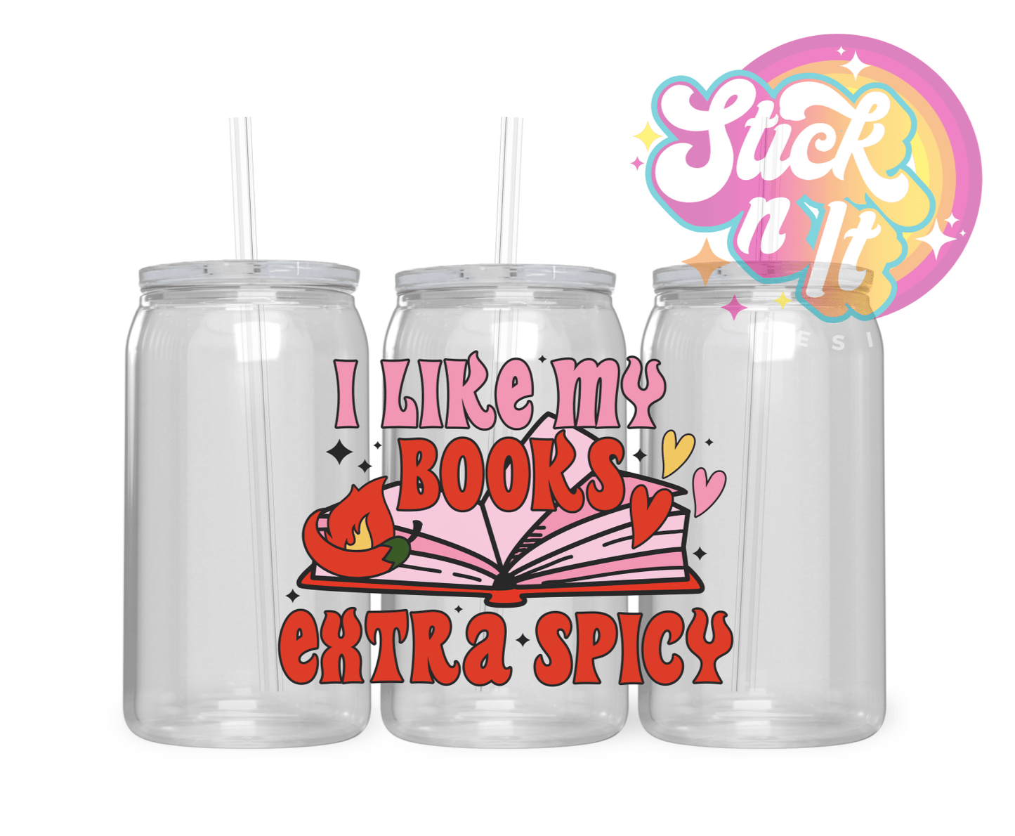 SPICY BOOKISH ACRYLIC CUPS | BOOK LOVER - Stick N It