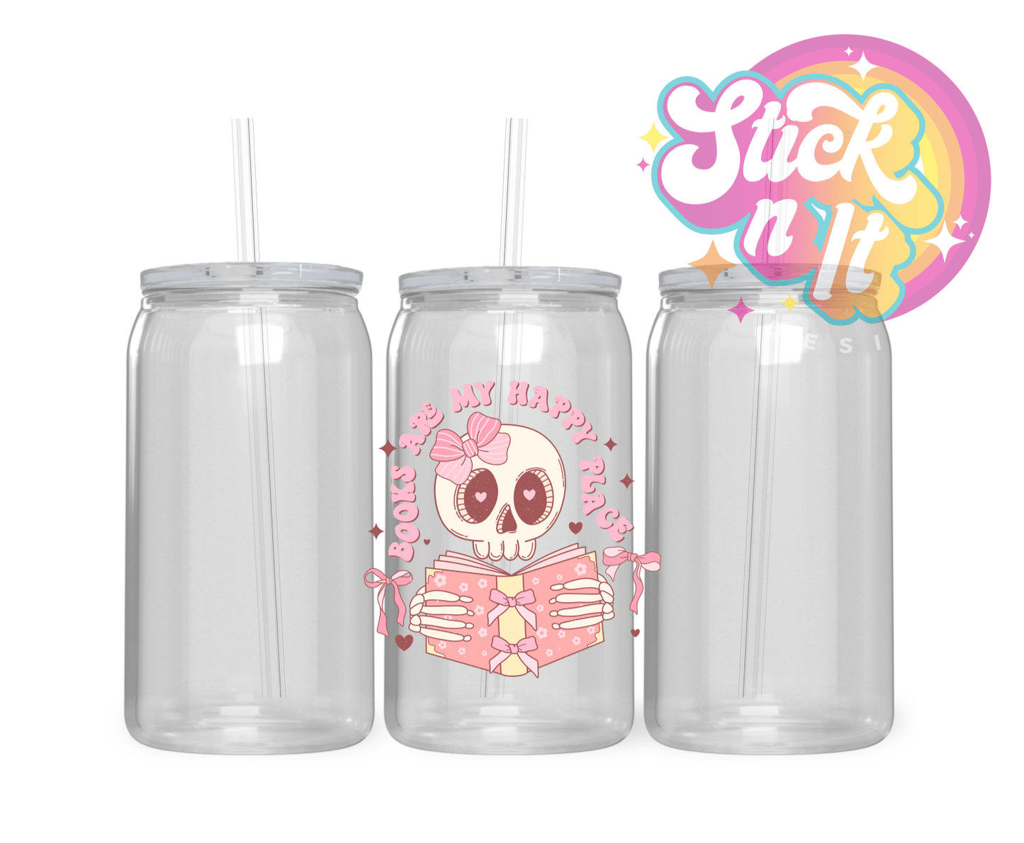 PRETTY BOOKISH ACRYLIC CUPS | BOOK LOVER - Stick N It