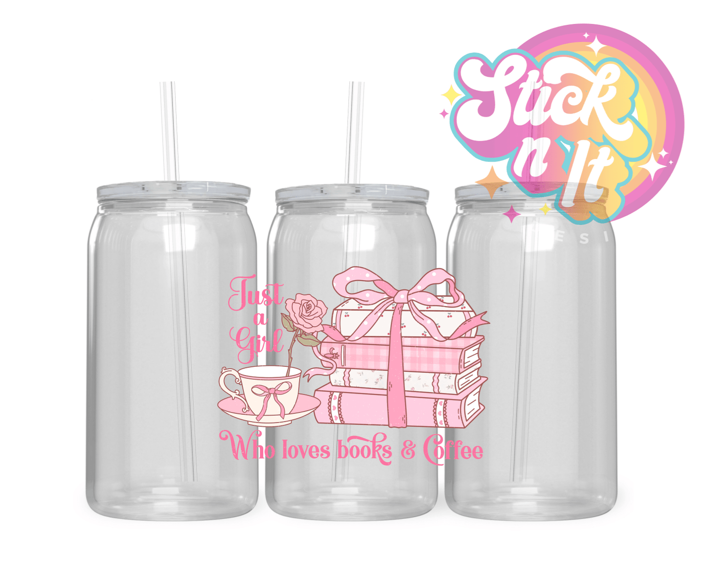 PRETTY BOOKISH ACRYLIC CUPS | BOOK LOVER - Stick N It