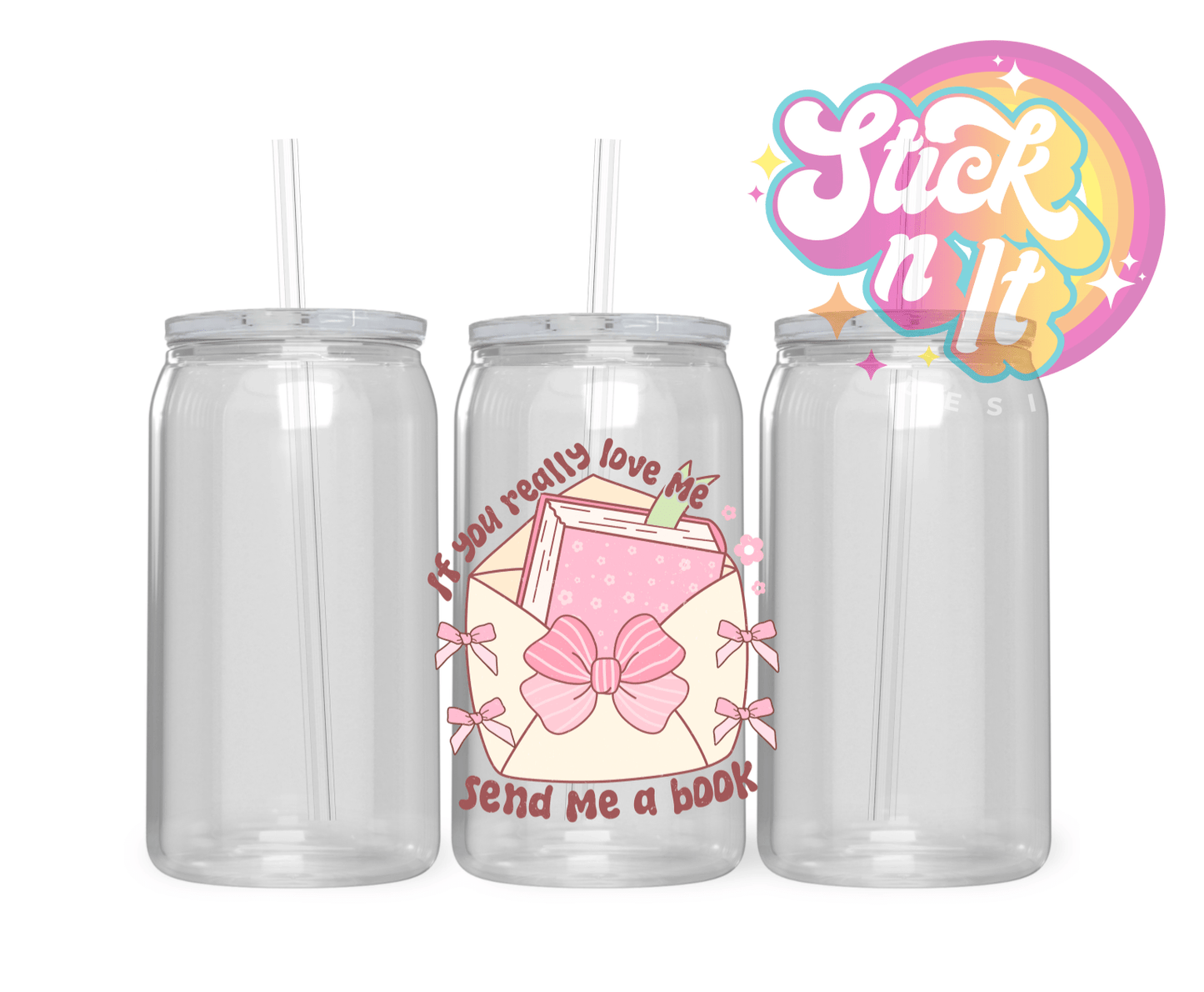 PRETTY BOOKISH ACRYLIC CUPS | BOOK LOVER - Stick N It