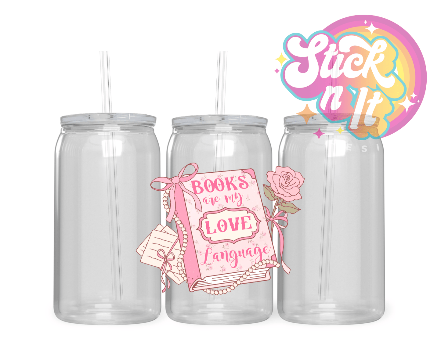 PRETTY BOOKISH ACRYLIC CUPS | BOOK LOVER - Stick N It