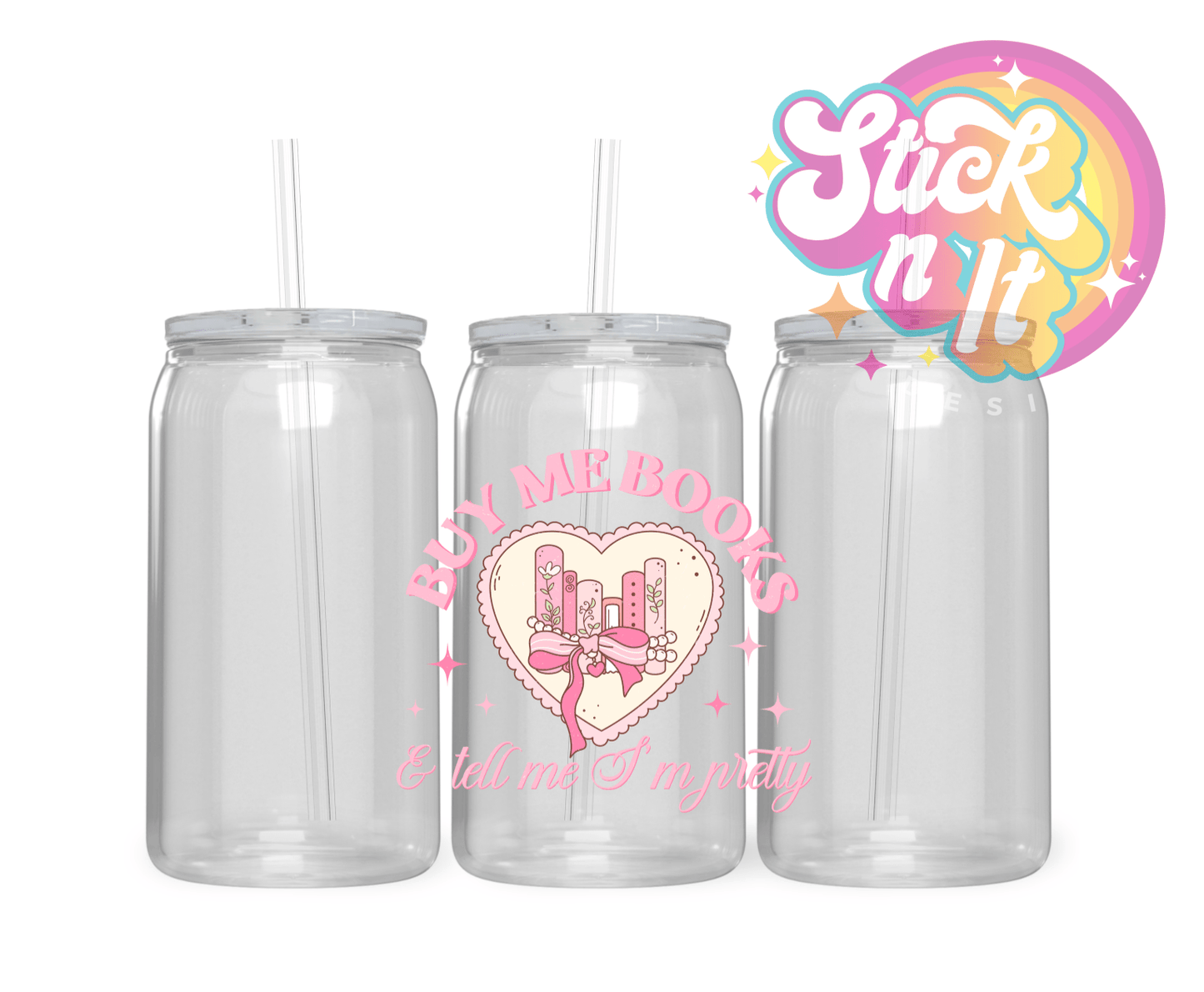PRETTY BOOKISH ACRYLIC CUPS | BOOK LOVER - Stick N It