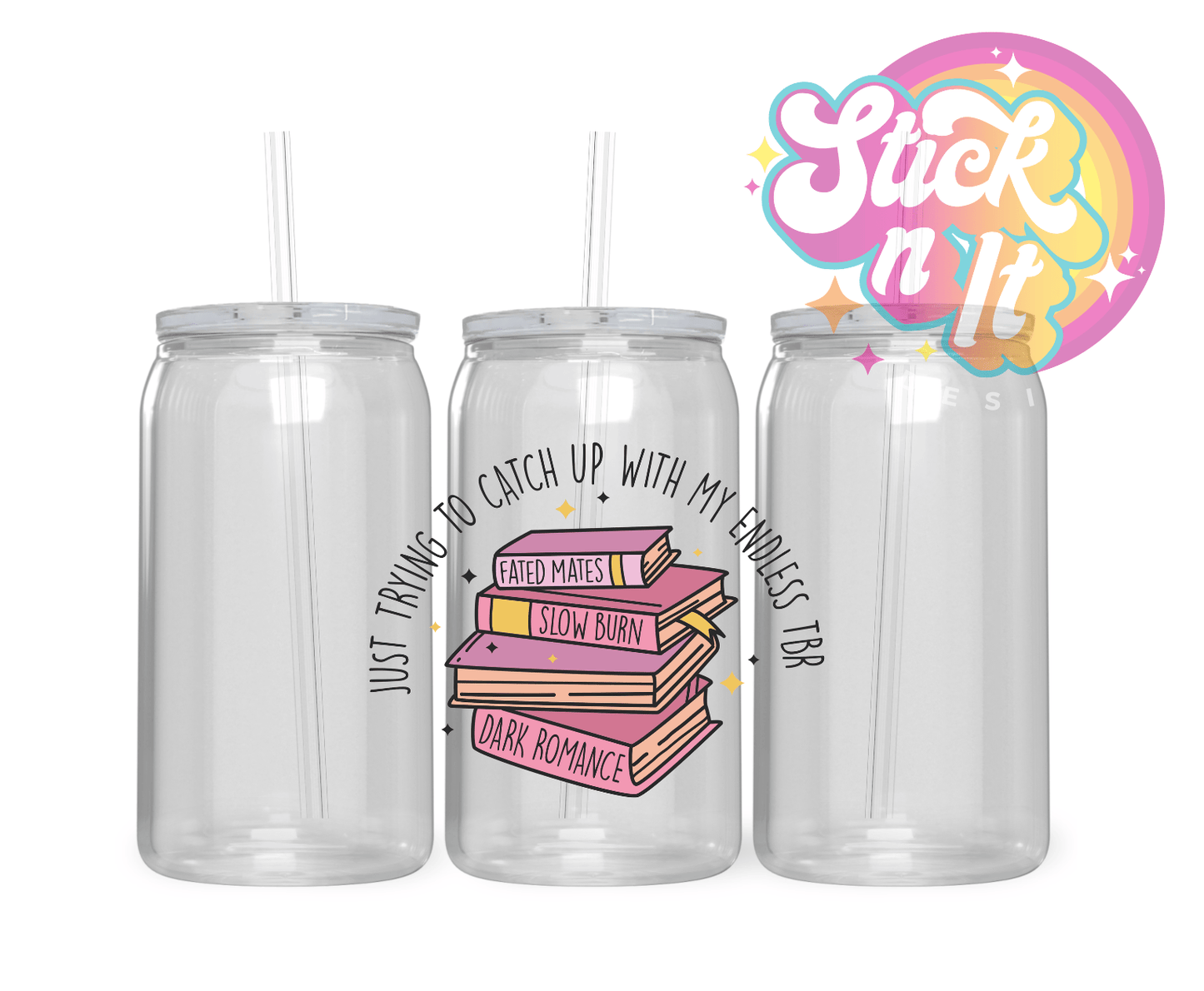 PRETTY BOOKISH ACRYLIC CUPS | BOOK LOVER - Stick N It