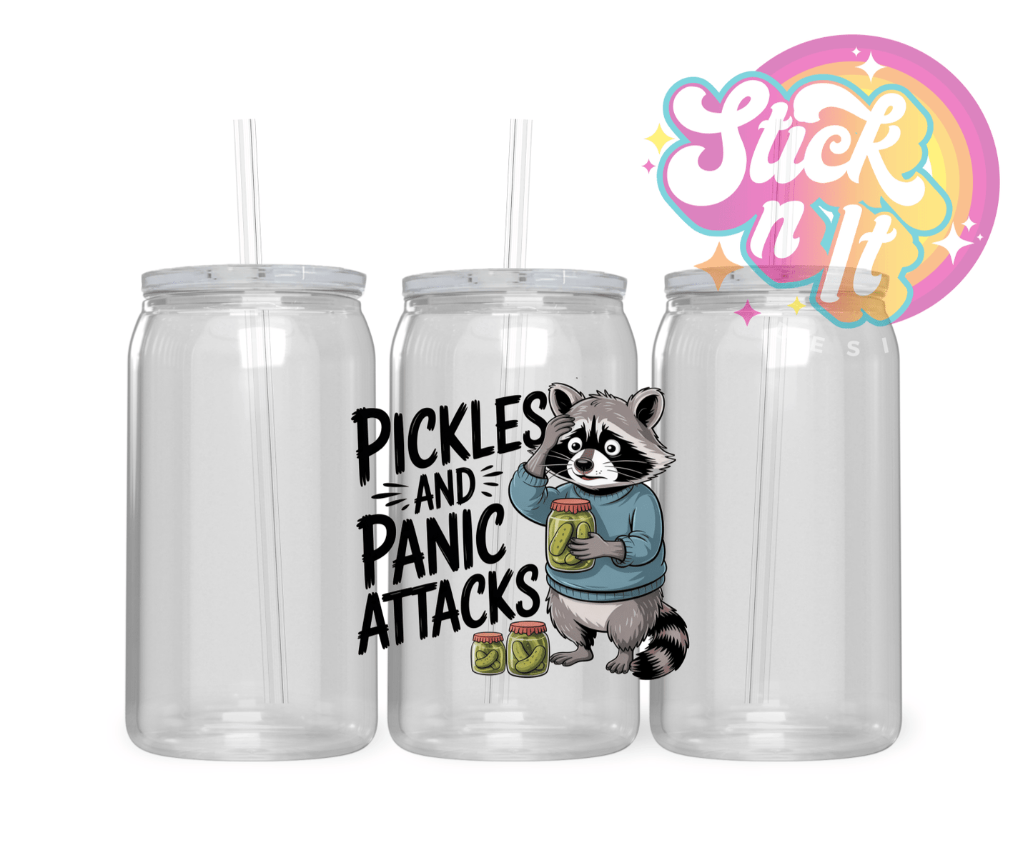 PICKLES AND PANIC ATTACKS ACRYLIC CUP - Stick N It
