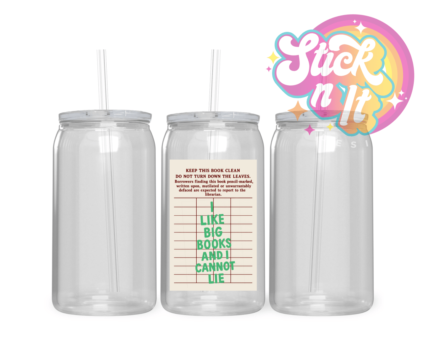 LIBRARY CARD CUPS - Stick N It