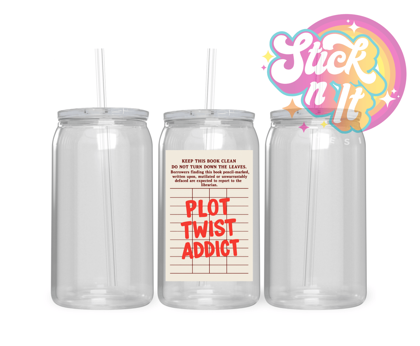 LIBRARY CARD CUPS - Stick N It