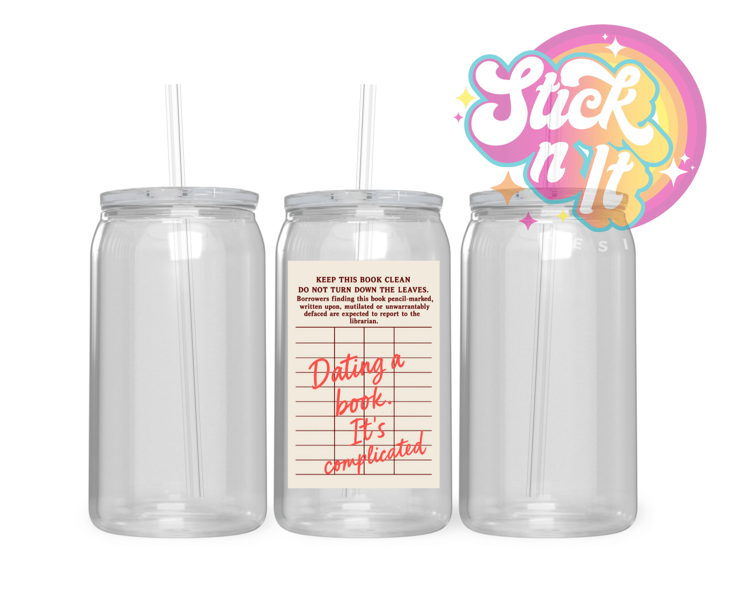 LIBRARY CARD CUPS - Stick N It