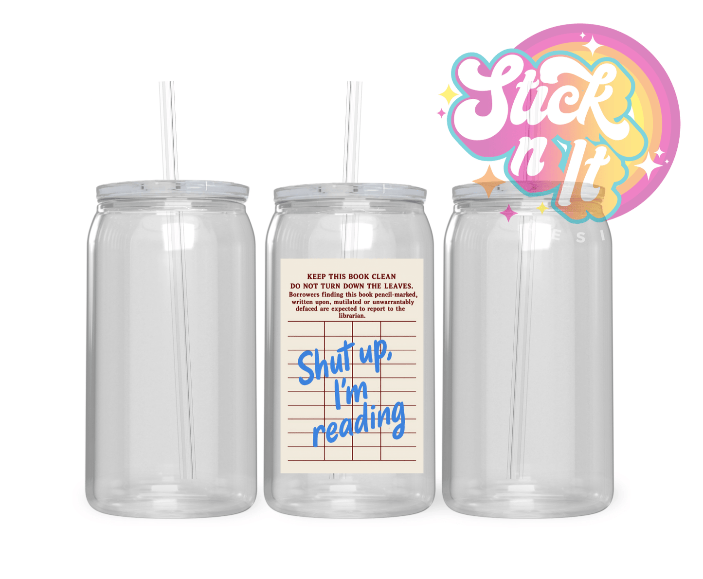 LIBRARY CARD CUPS - Stick N It