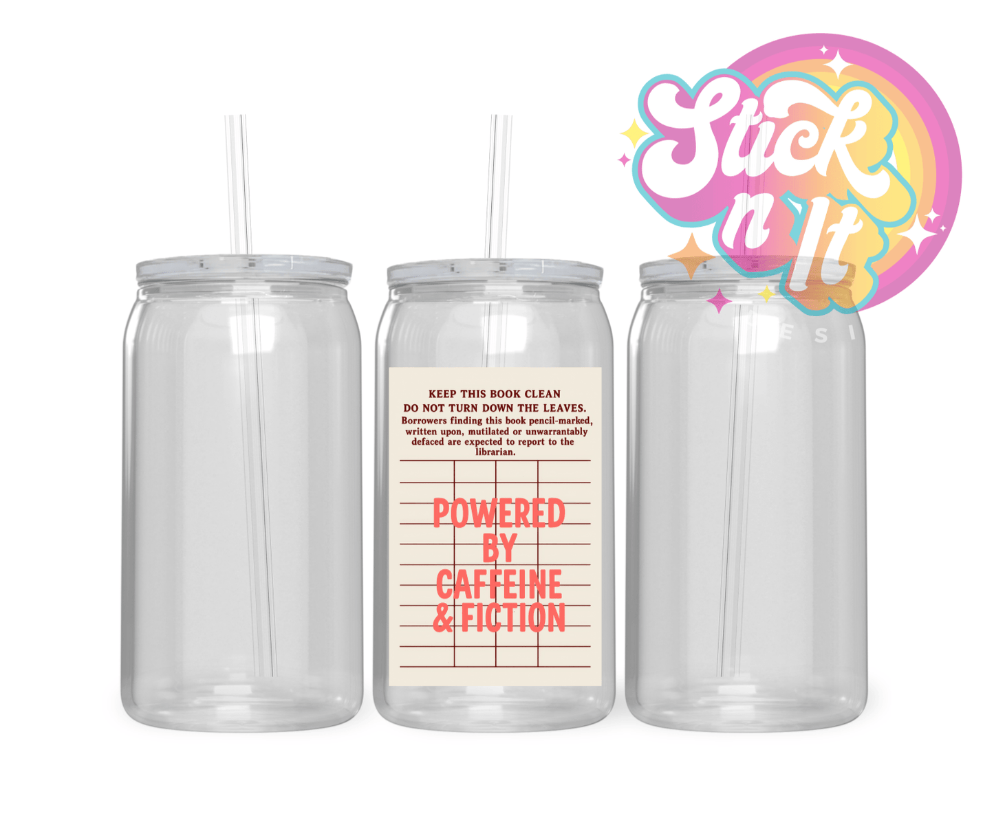 LIBRARY CARD CUPS - Stick N It