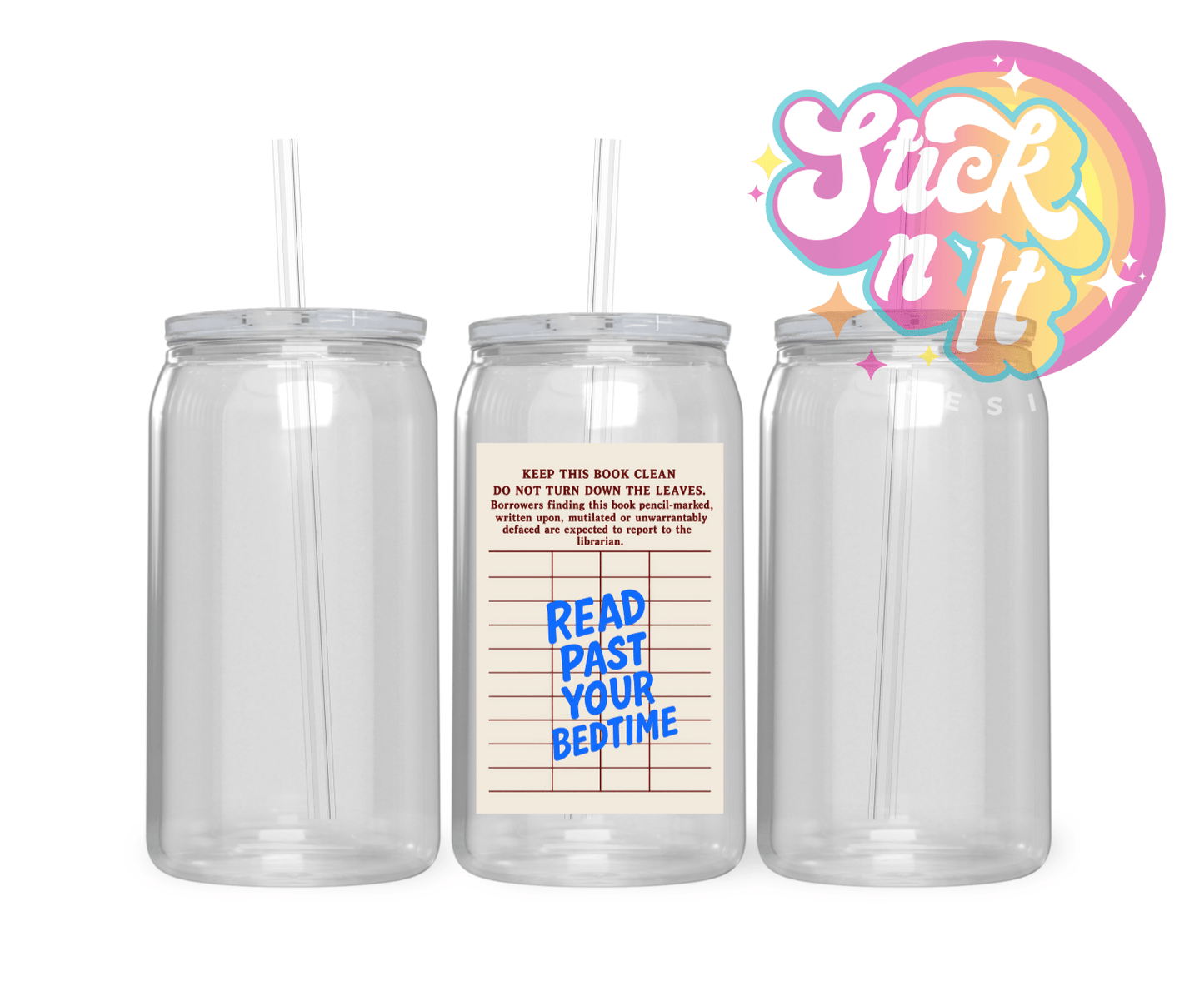LIBRARY CARD CUPS - Stick N It