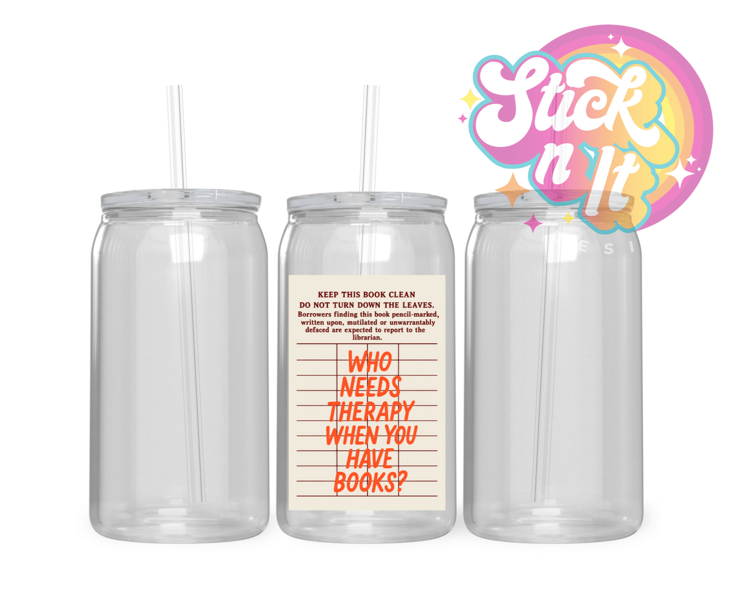 LIBRARY CARD CUPS - Stick N It