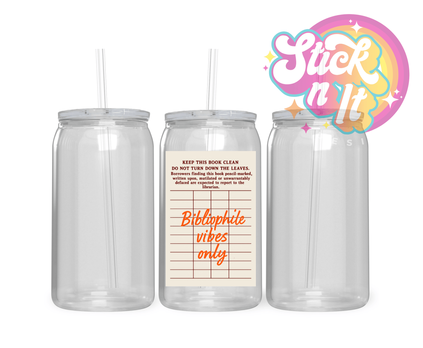 LIBRARY CARD CUPS - Stick N It