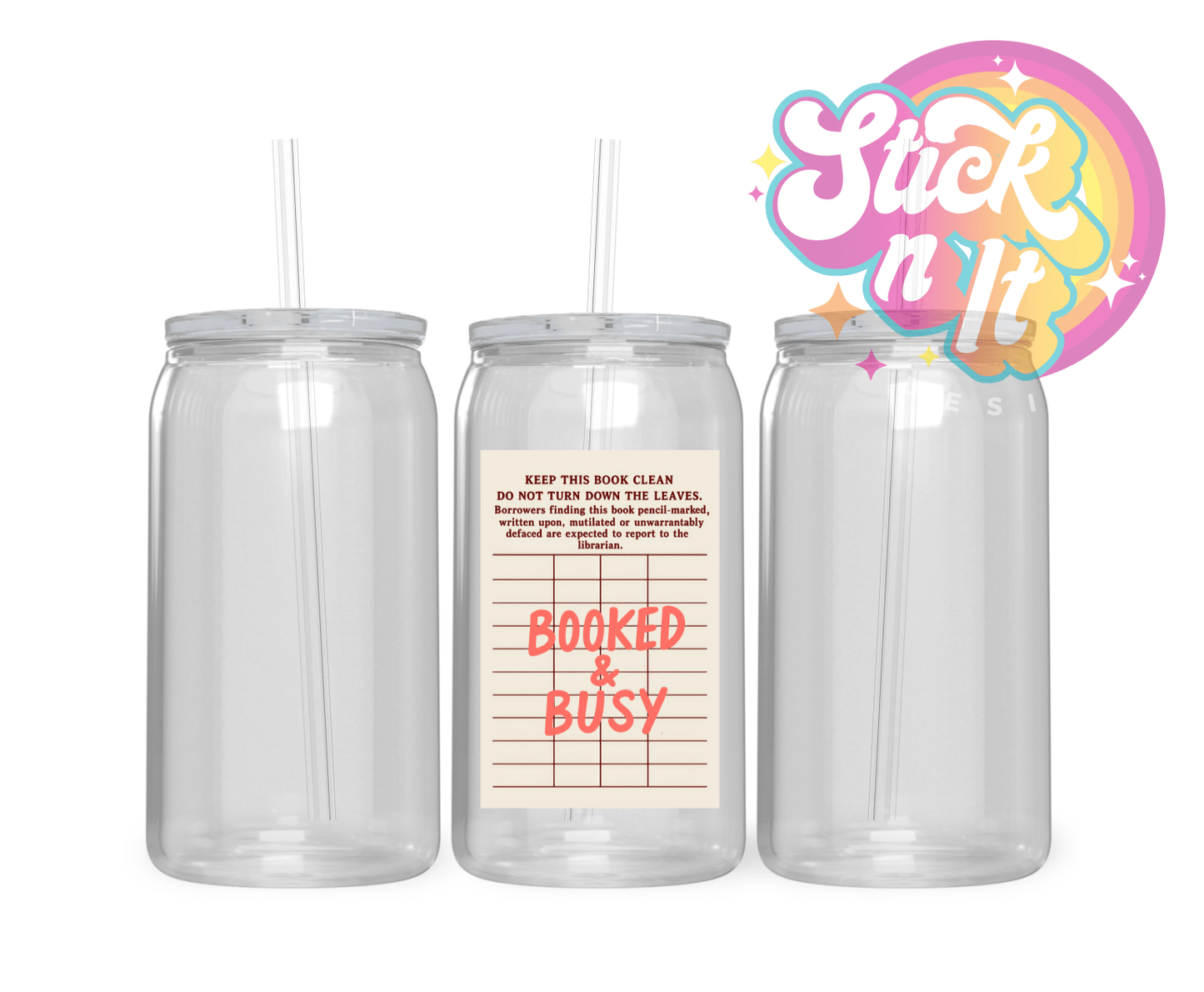 LIBRARY CARD CUPS - Stick N It