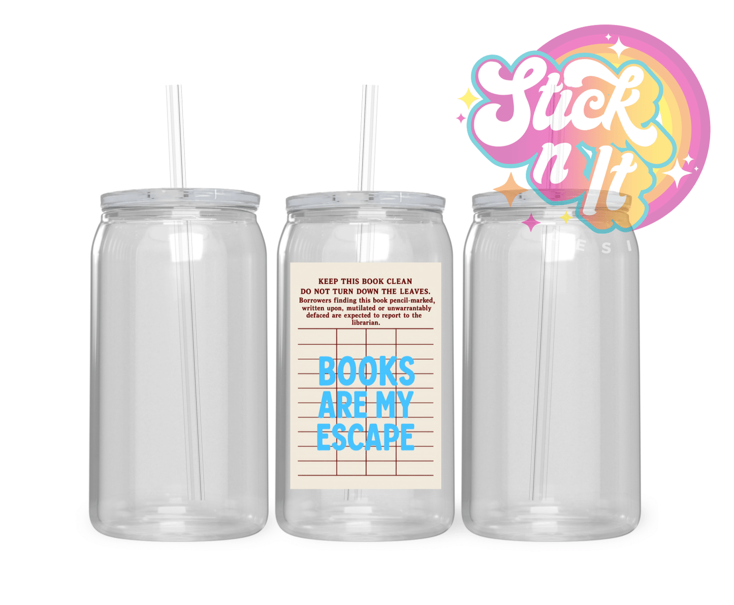 LIBRARY CARD CUPS - Stick N It