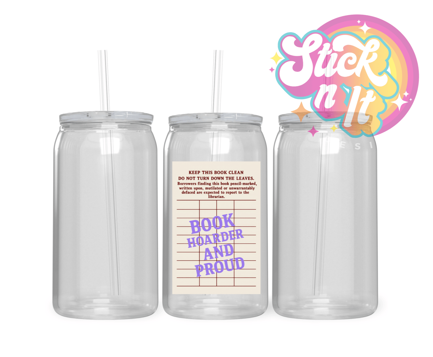 LIBRARY CARD CUPS - Stick N It