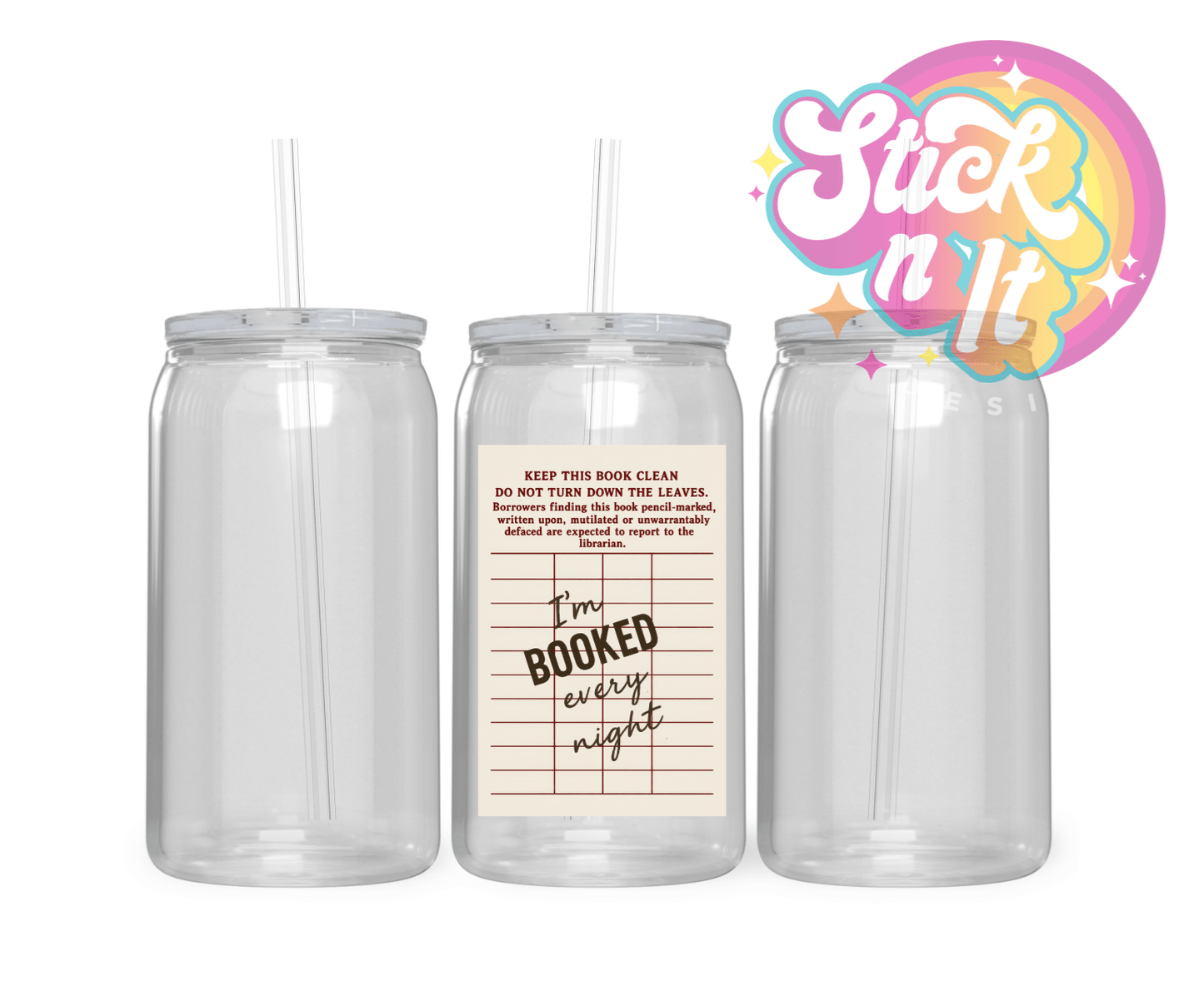 LIBRARY CARD CUPS - Stick N It