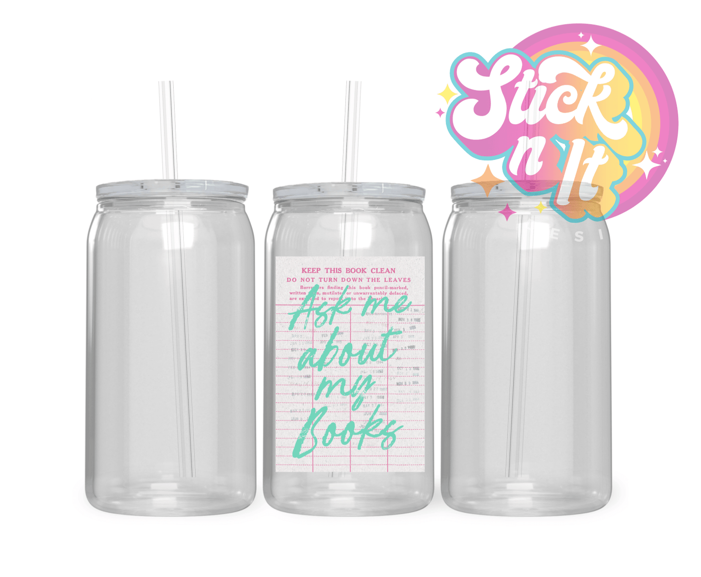 LIBRARY CARD CUPS - Stick N It