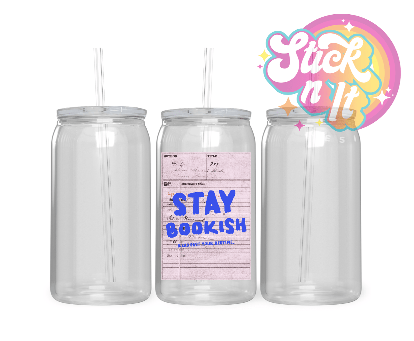 LIBRARY CARD CUPS - Stick N It