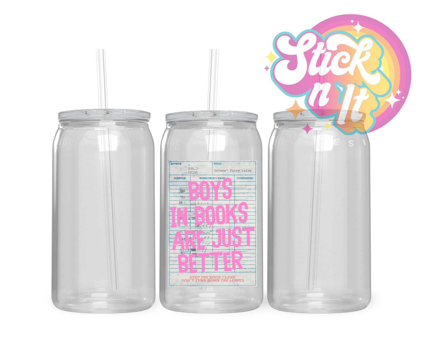LIBRARY CARD CUPS - Stick N It