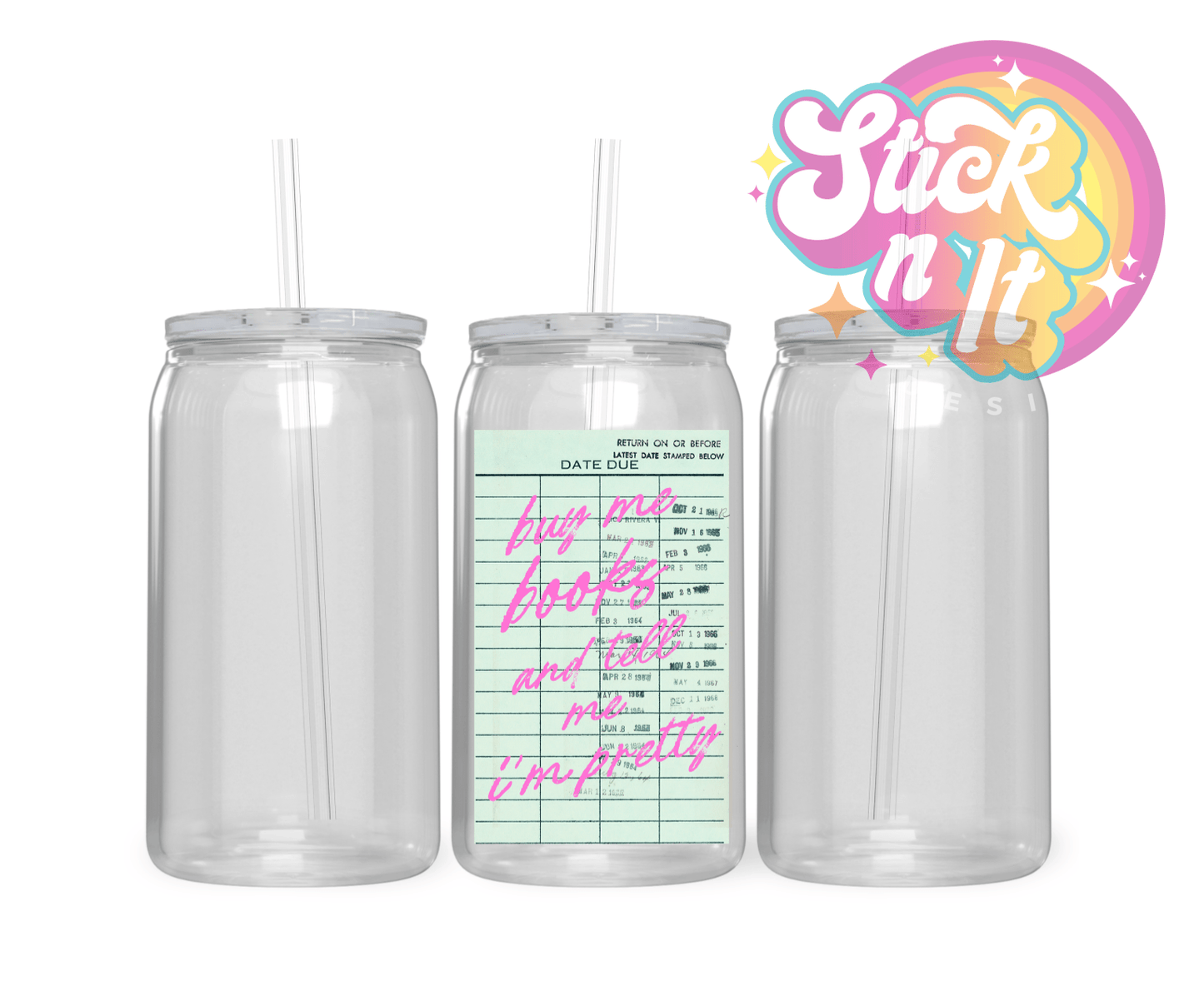 LIBRARY CARD CUPS - Stick N It