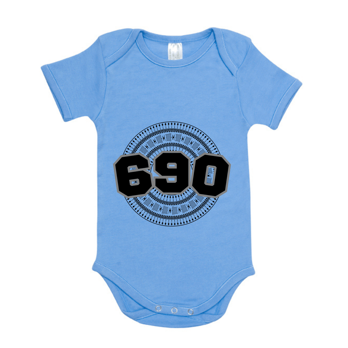 TOKELAU | 690 | ORGANIC COTTON ONESIE | BLACK DESIGN - Stick N It