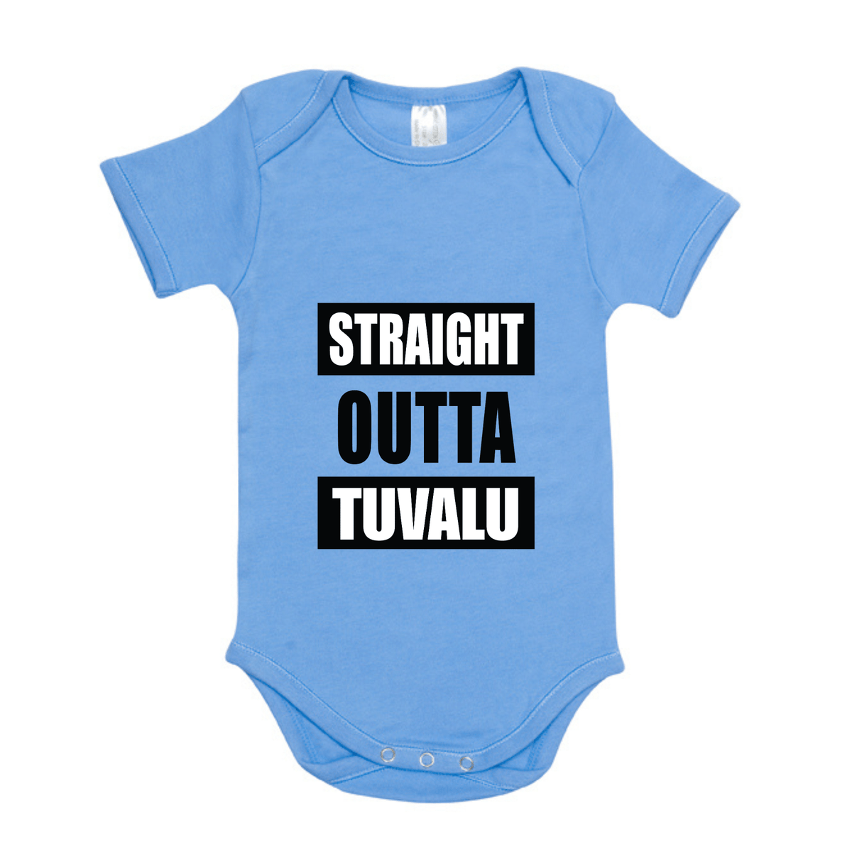 STRAIGHT OUTTA TUVALU | ORGANIC COTTON ONESIE - Stick N It