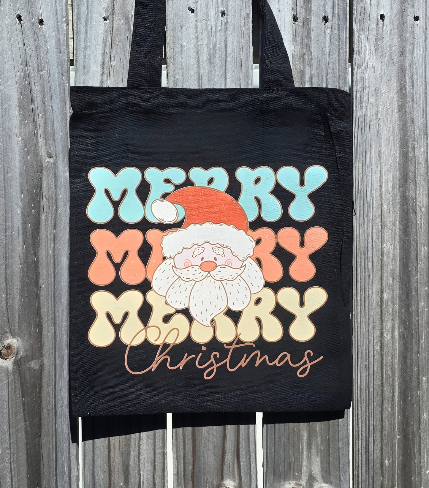 MERRY MERRY MERRY CHRISTMAS REUSABLE TOTE BAG - Stick N It