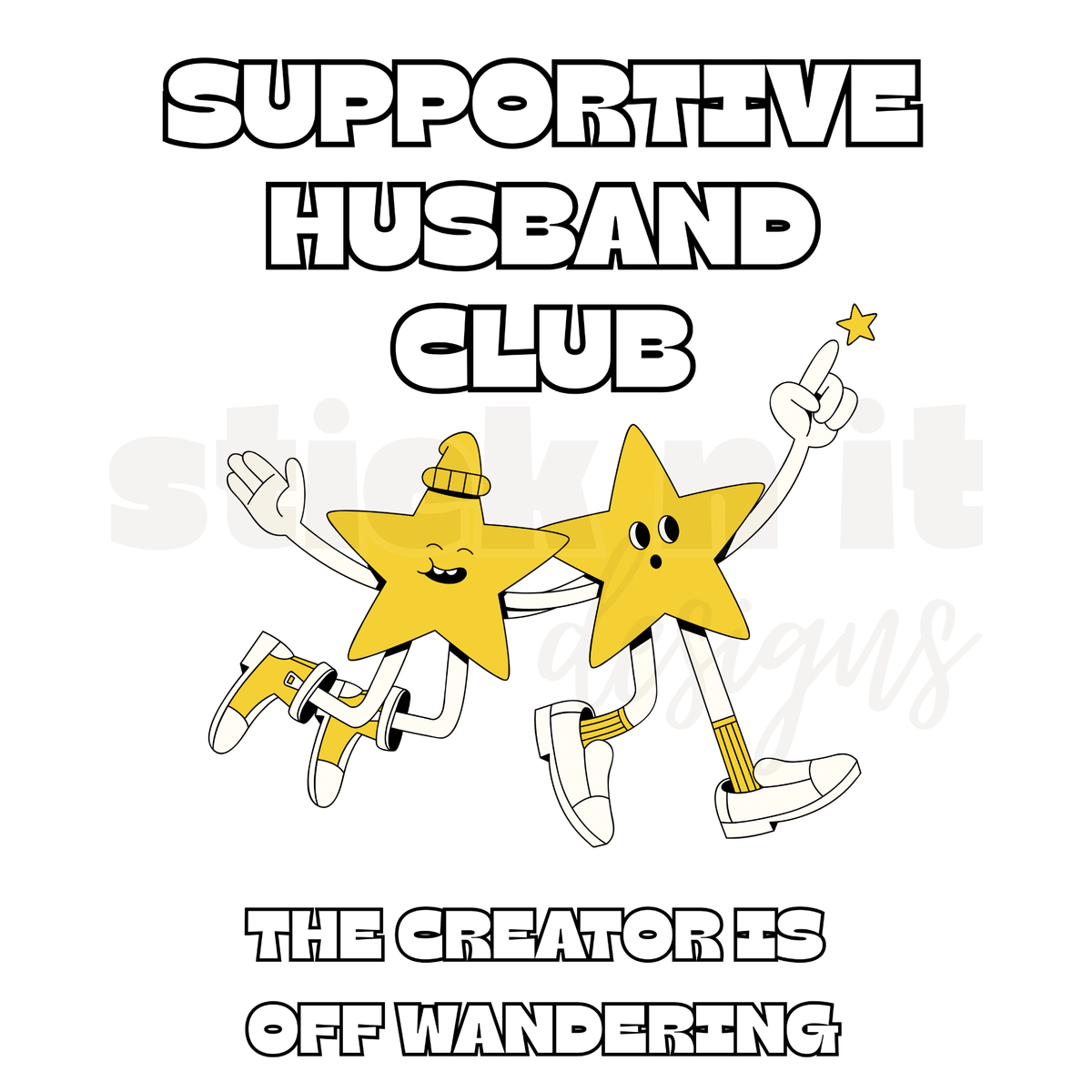 SUPPORTIVE HUSBAND CLUB OVERSIZE SHIRT - Stick N It