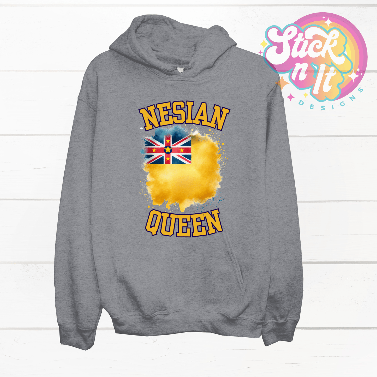 NIUE NESIAN QUEEN HOODIE - Stick N It