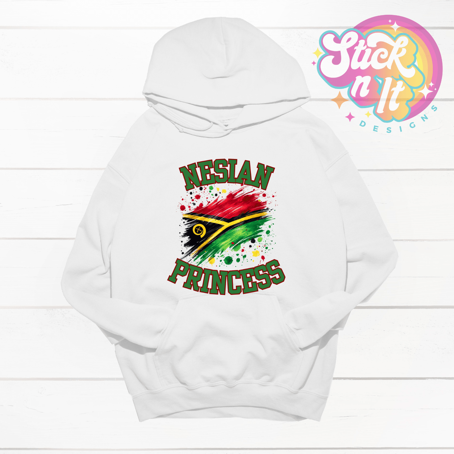 VANUATU NESIAN PRINCESS HOODIE - Stick N It