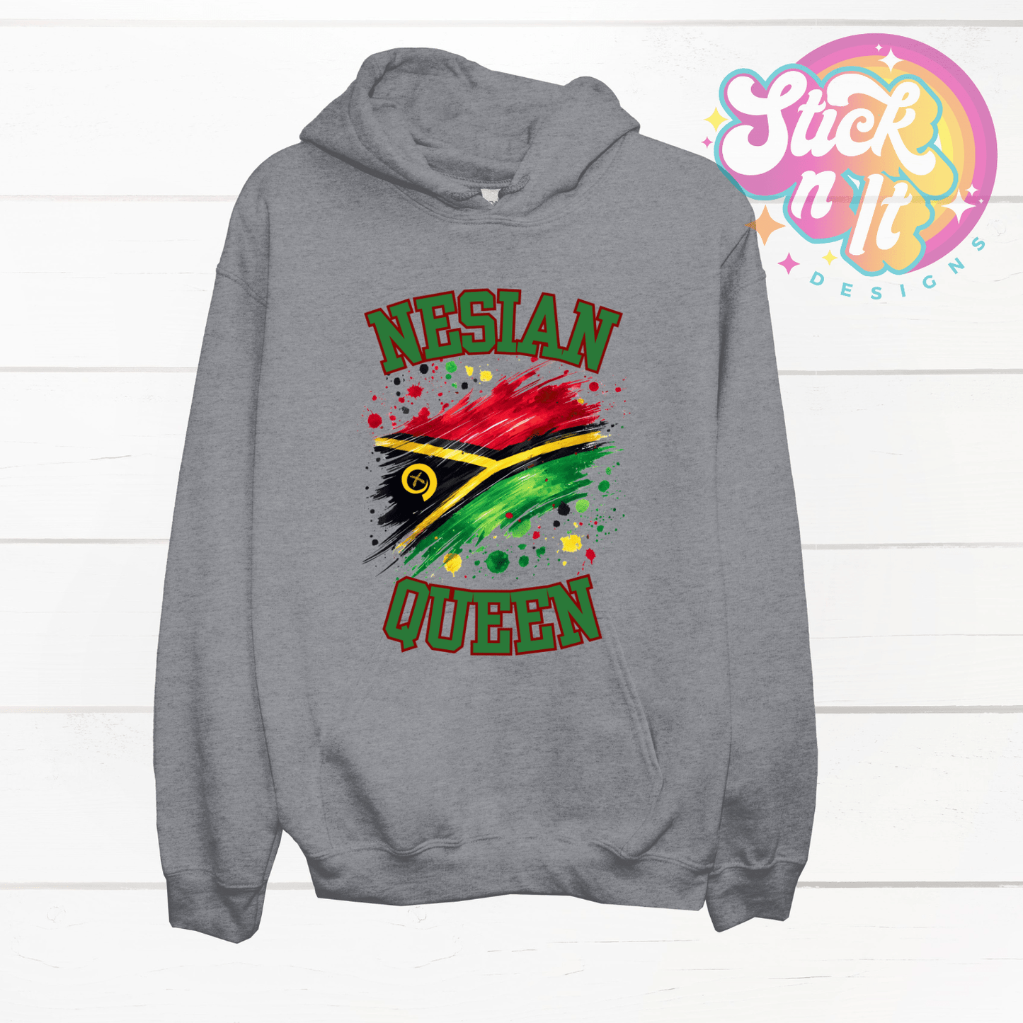 VANUATU NESIAN QUEEN HOODIE - Stick N It
