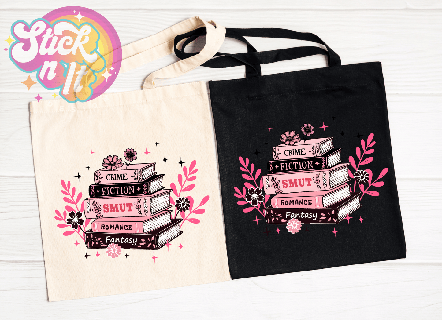 SPICY BOOKISH REUSABLE TOTE BAGS - Stick N It