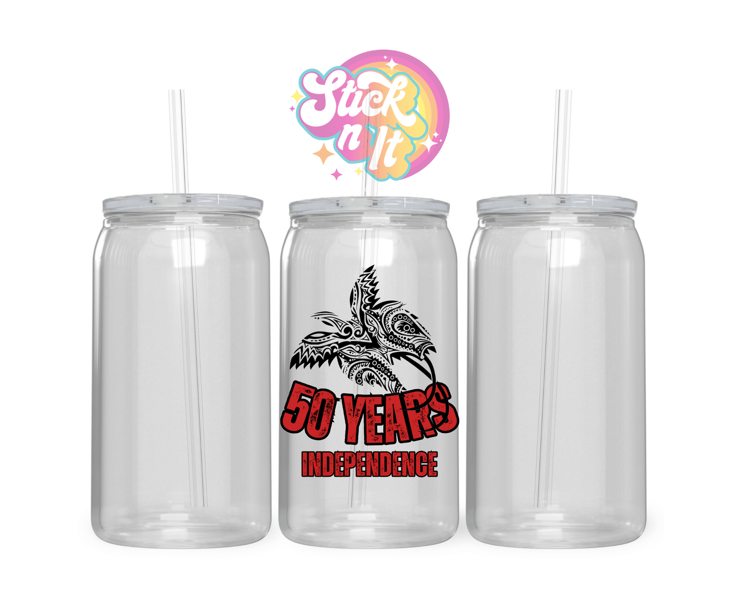 LIMITED EDITION | PNG | 50 YEARS OF INDEPENDENCE ACRYLIC CUPS - Stick N It