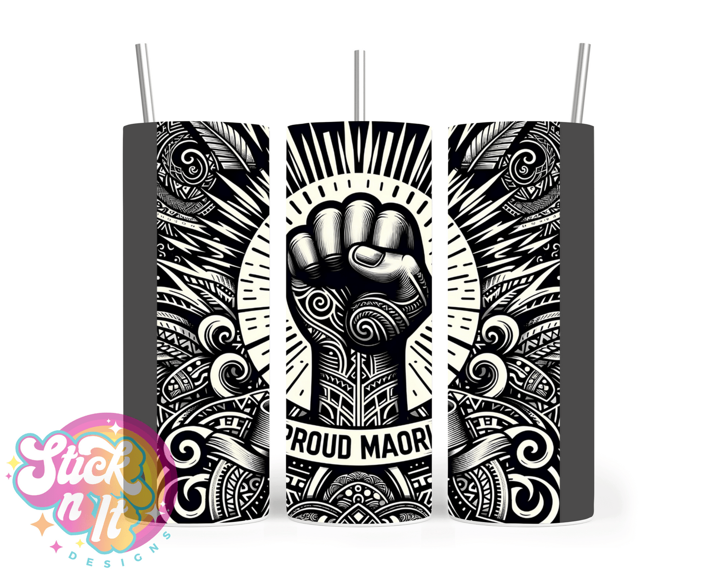 PROUD MAORI INSULATED TUMBLER - Stick N It