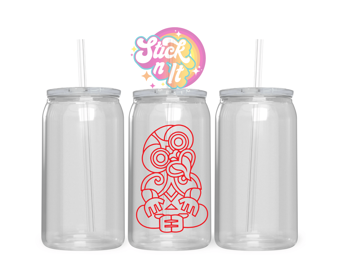 AOTEAROA NZ TIKI ACRYLIC CUP - Stick N It