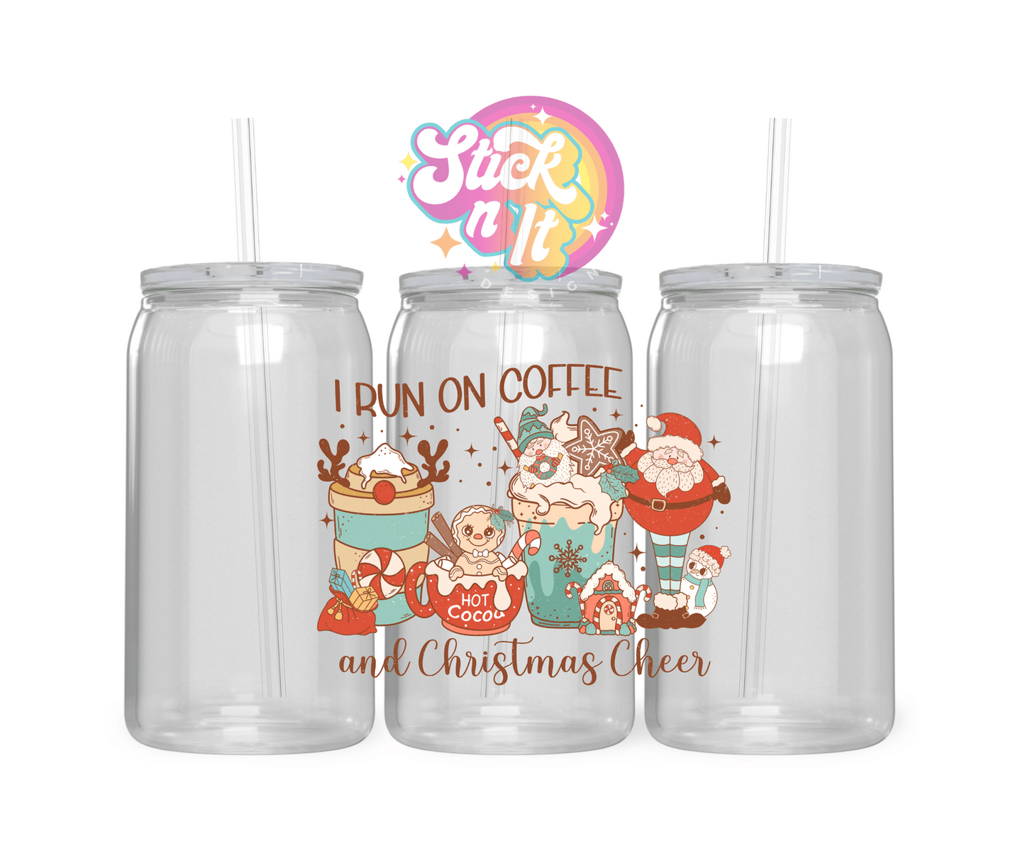 CHRISTMAS CHEER AND COFFEE ACRYLIC CUP - Stick N It
