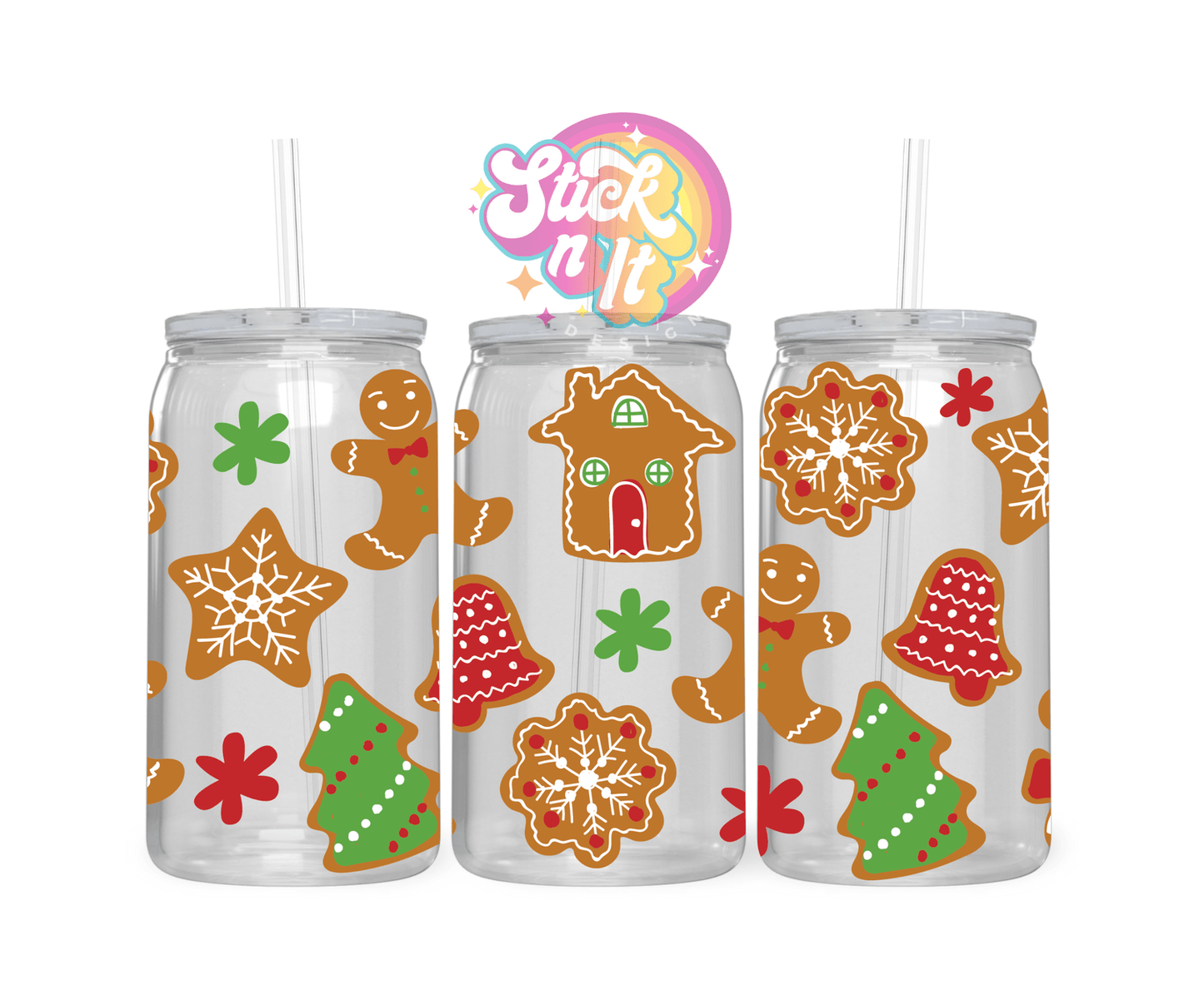 GINGERBREAD MAN ACRYLIC CUP - Stick N It