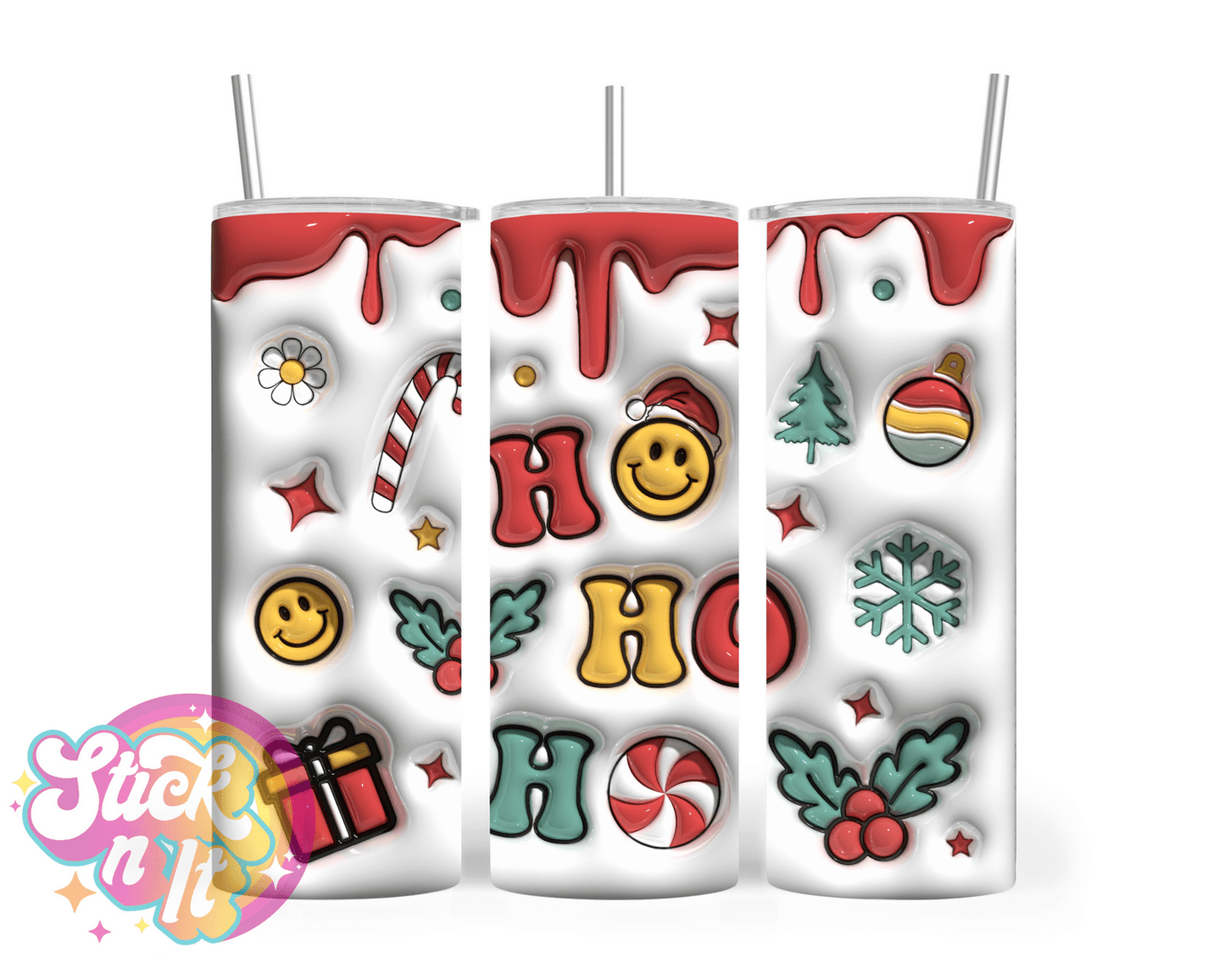 CHRISTMAS HO HO HO INSULATED TUMBLER - Stick N It