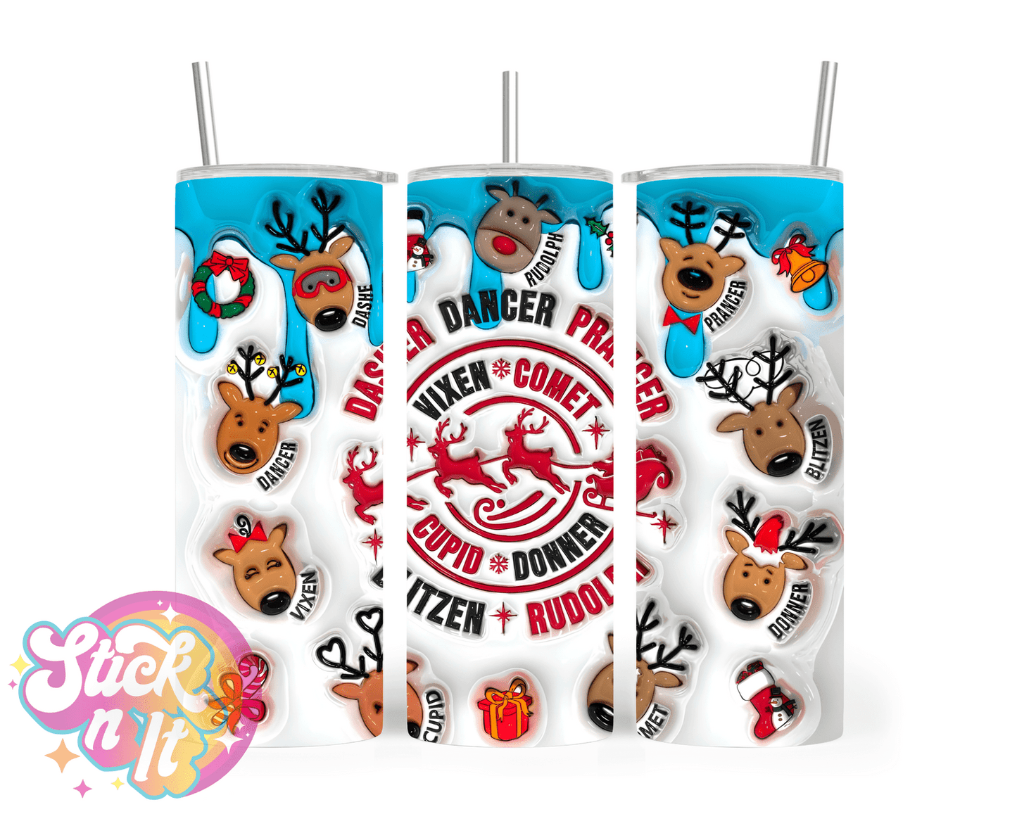 REINDEER INSULATED TUMBLER - Stick N It