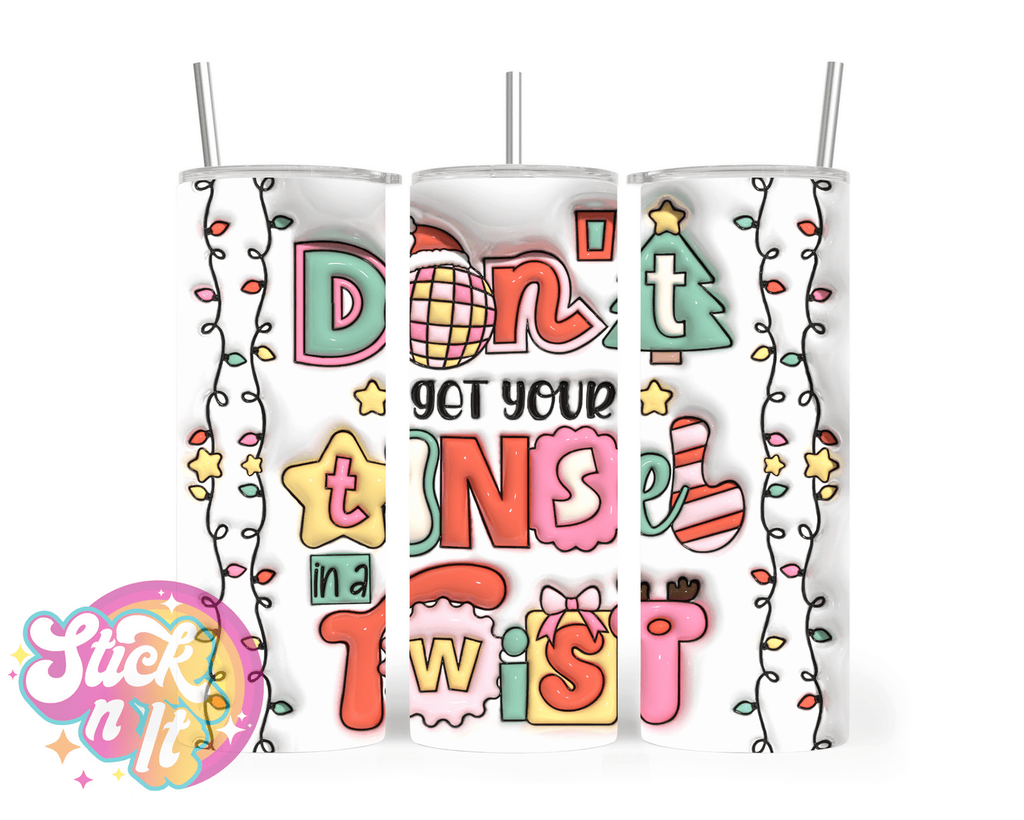 TINSEL IN A TWIST INSULATED TUMBLER - Stick N It