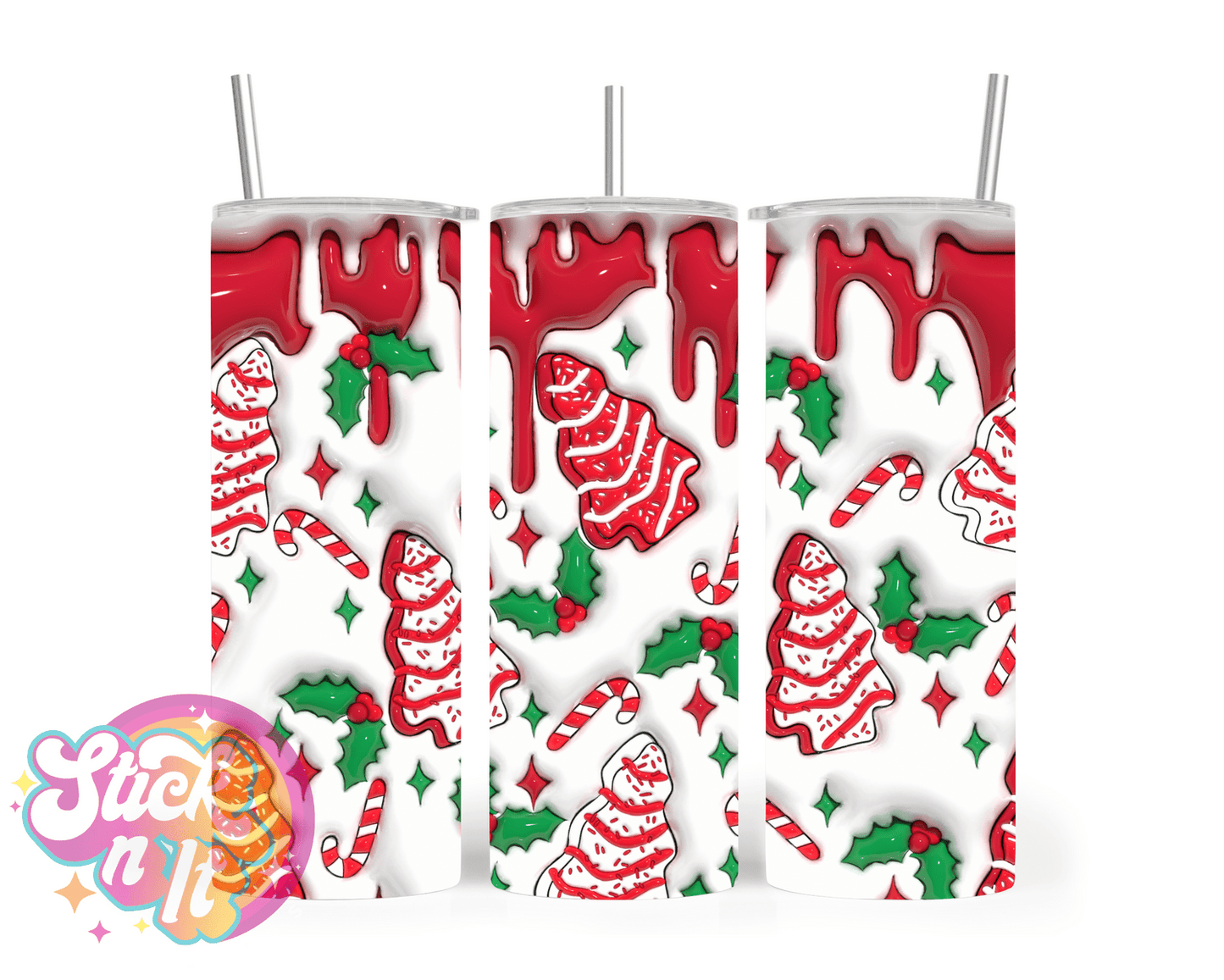 CHRISTMAS TREE CANDY INSULATED TUMBLER - Stick N It
