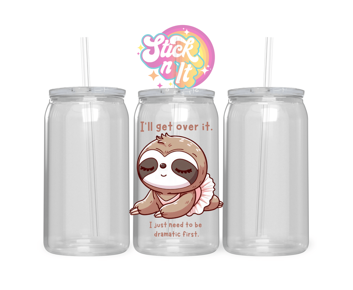 DRAMATIC SLOTH ACRYLIC CUP - Stick N It