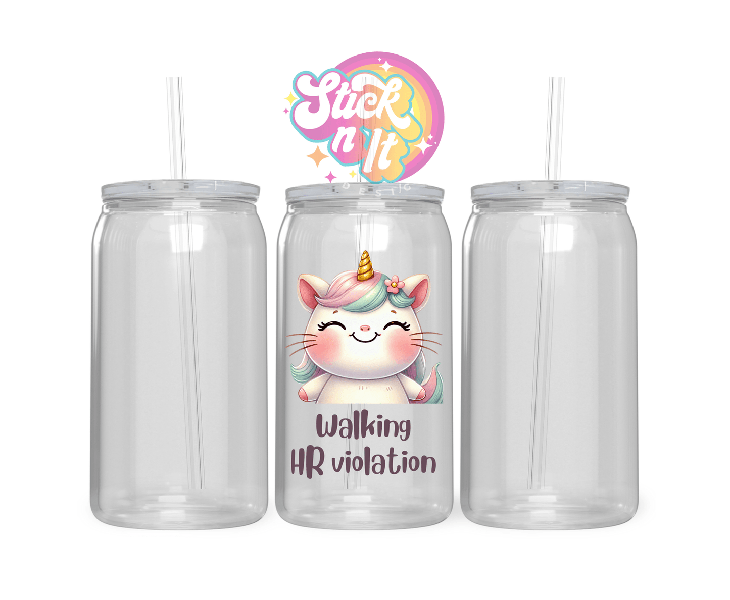 HR VIOLATION ACRYLIC CUP - Stick N It