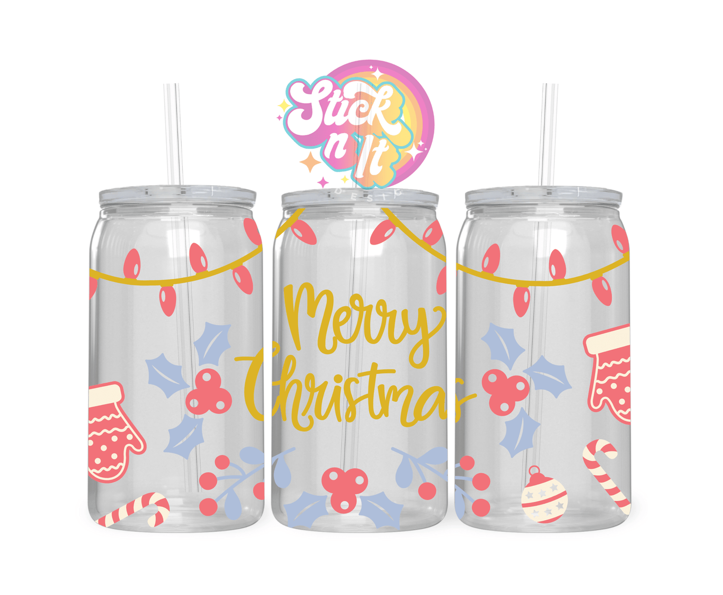 MERRY CHRISTMAS ACRYLIC CUP - Stick N It