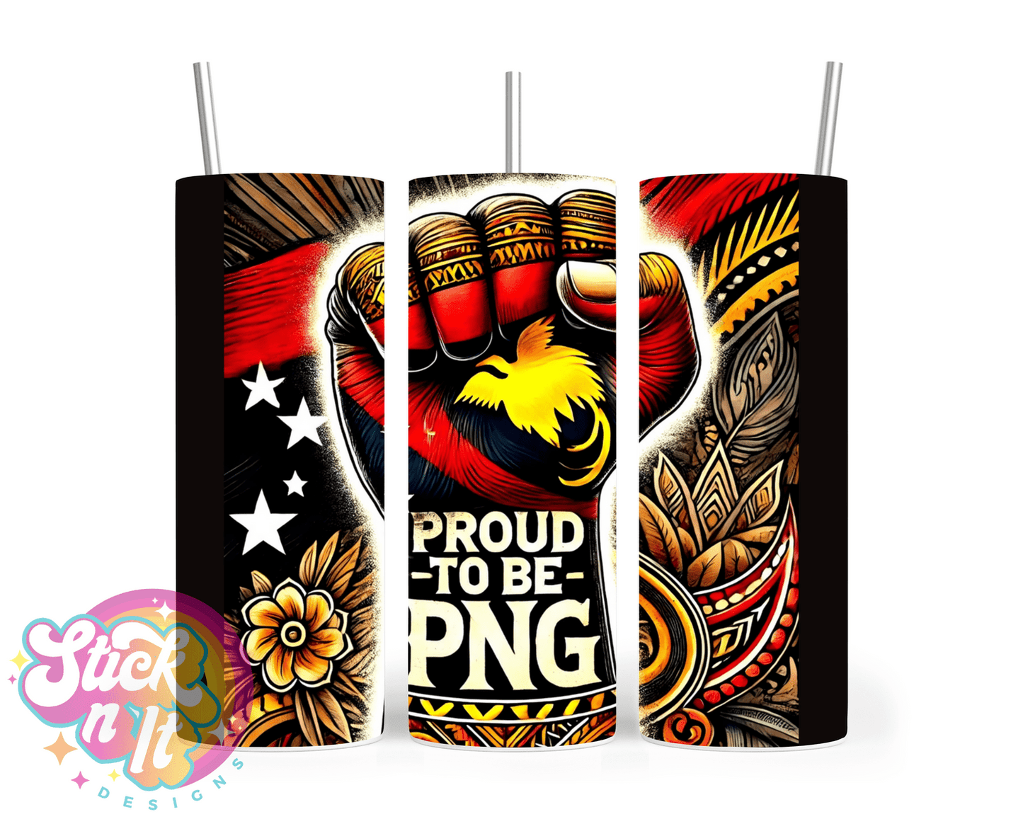 PROUD TO BE PNG INSULATED TUMBLER - Stick N It