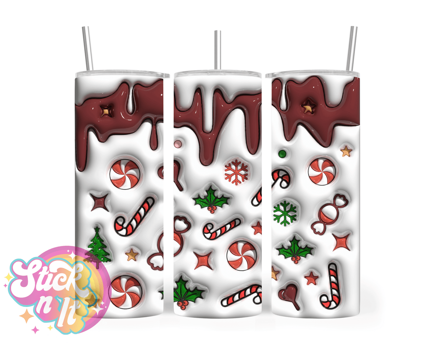 CHRISTMAS CANDY INSULATED TUMBLER - Stick N It