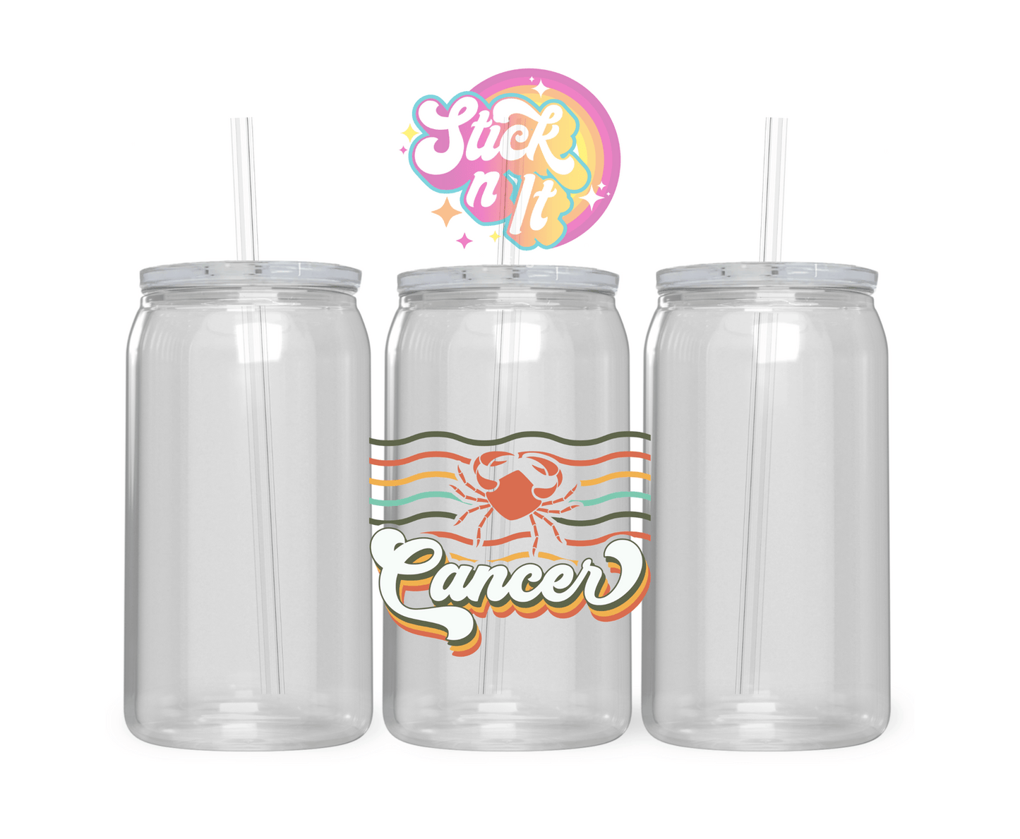 RETRO STYLE ZODIAC ACRYLIC CUPS - Stick N It