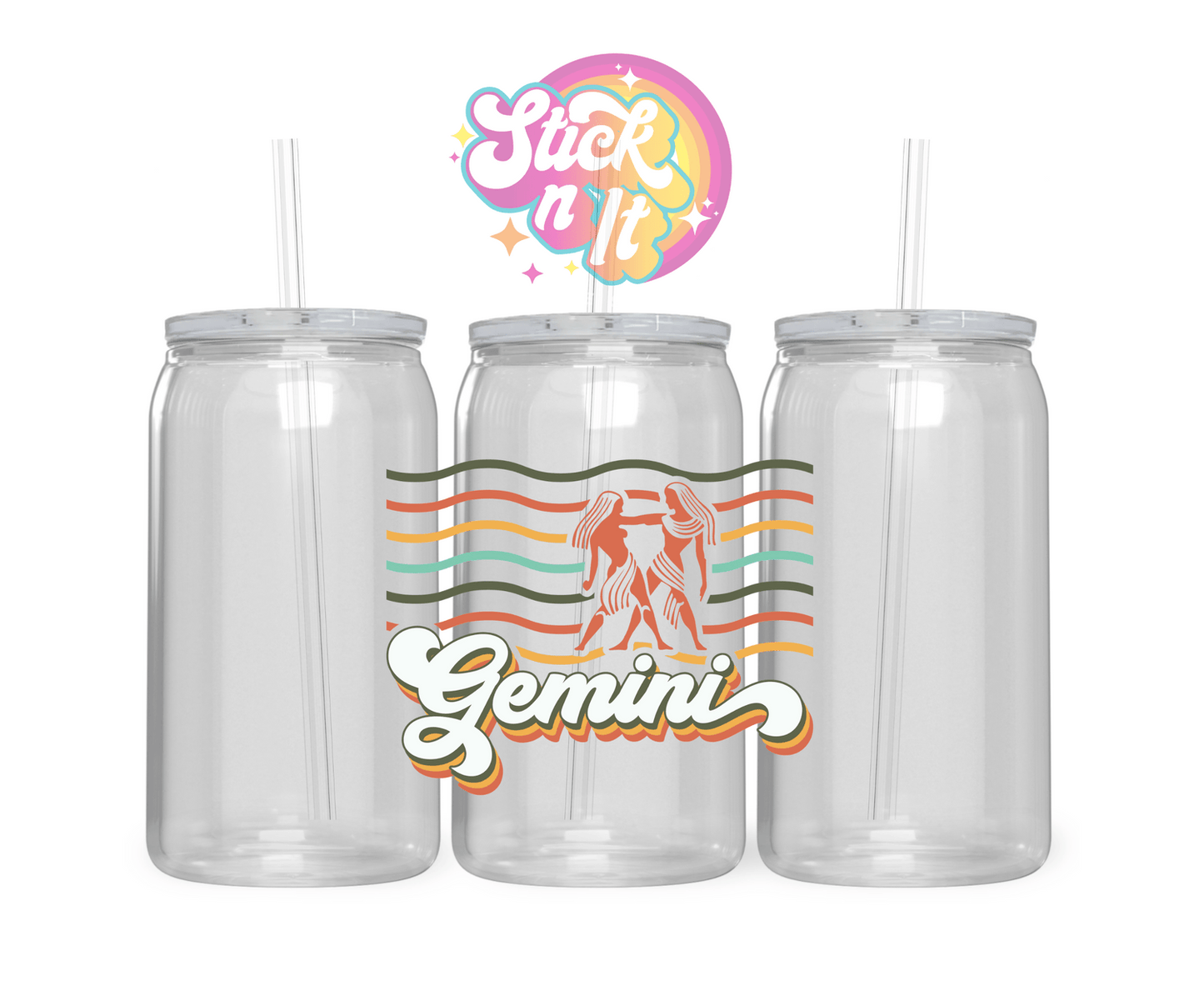 RETRO STYLE ZODIAC ACRYLIC CUPS - Stick N It